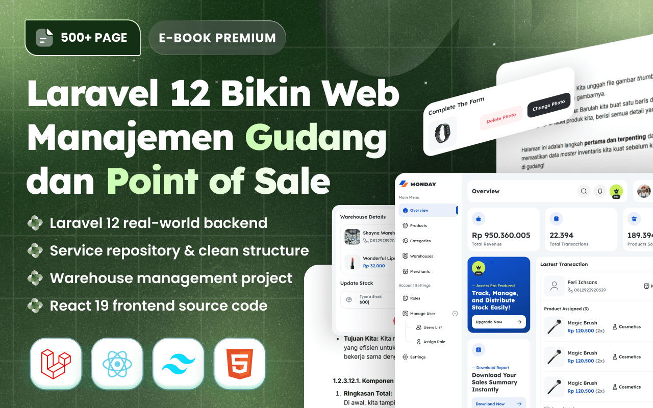 Ebook: Laravel 12 - Warehouse Management & POS System Thumbnail